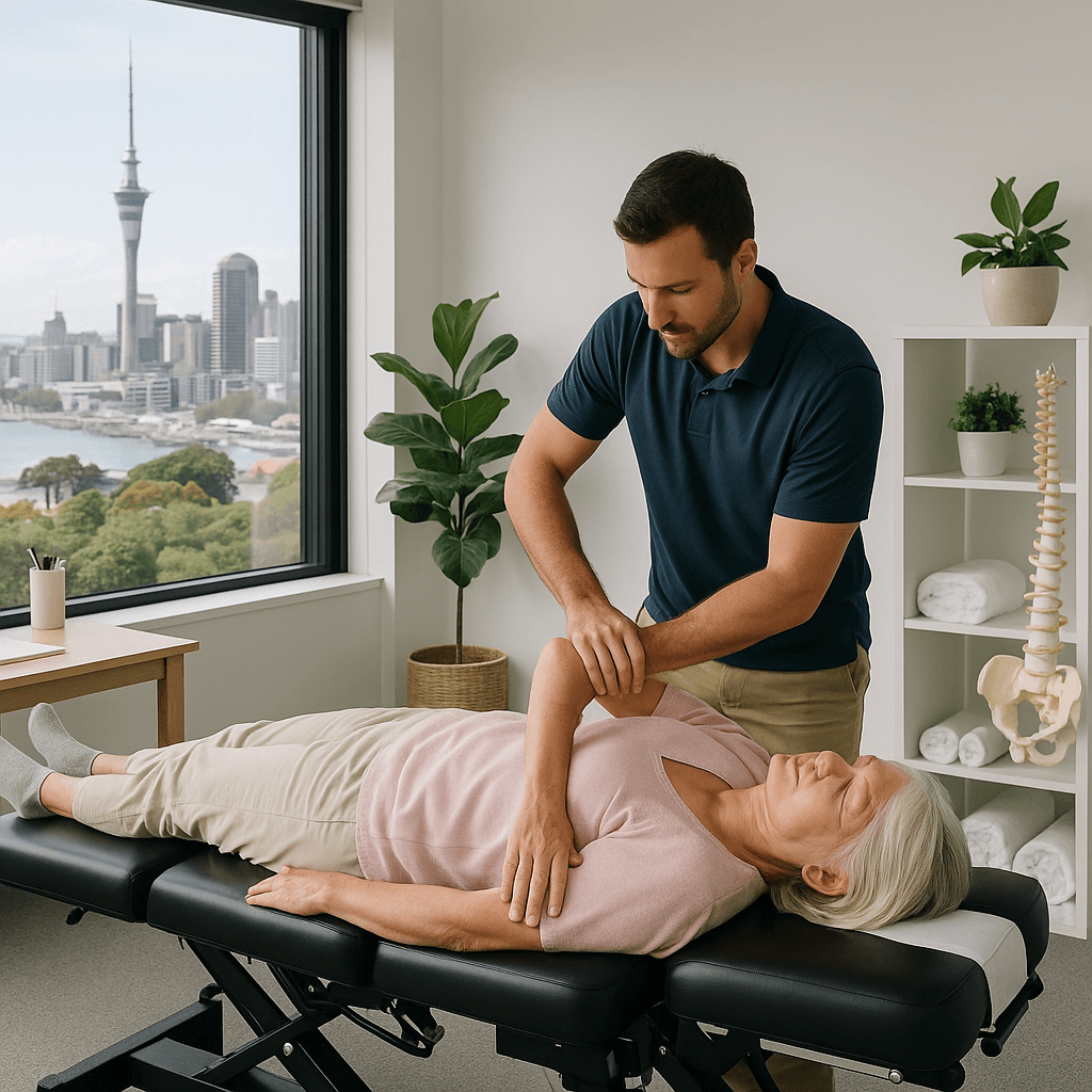 man answering how do you treat arthritis for a patient at his chiropractic clinic